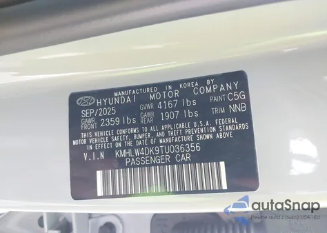 2026 Hyundai Elantra N z USA, uszkodzony, nr VIN KMHLW4DK9TU036356